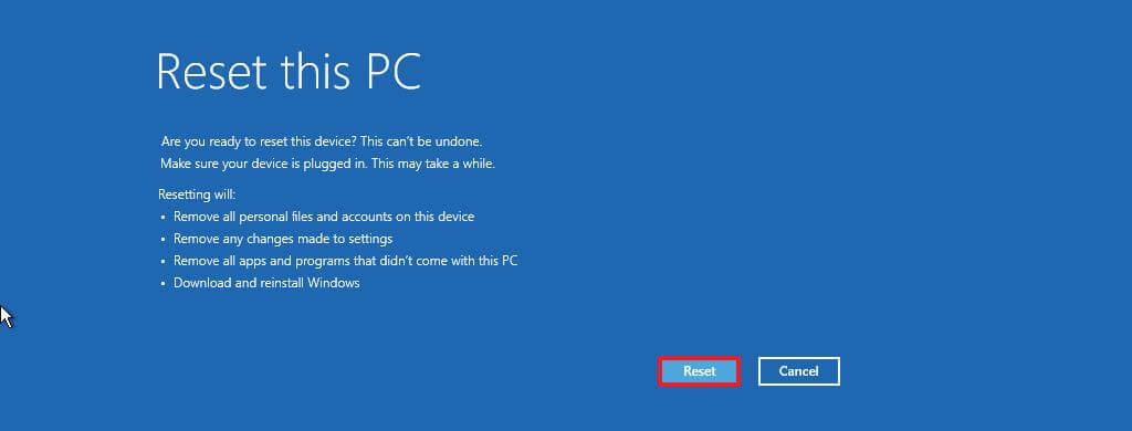 Installazione pulita di Windows 10 con opzione di avvio avanzata