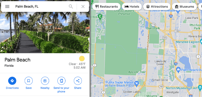 Trova la posizione in Google Maps e fai clic su Condividi per incorporare