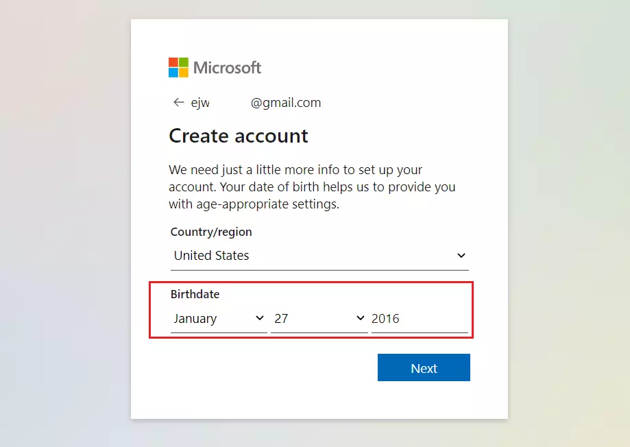 creare un account Microsoft online